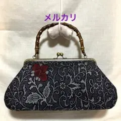ガシャ髑髏 相馬の古内裏 ハンドメイド がま口バッグ 浮世絵 【一点物