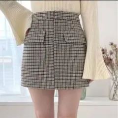 Heather チェック柄ミニスカート