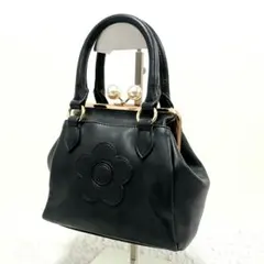 マリークワント パール飾り がま口 2WAY ショルダーバッグ トート