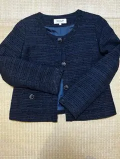 SOUPノーカラージャケット9号ネイビーセレモニー入学式卒業式