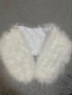 ホワイトファーショール