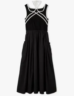 リリーブラウン クロスデザインドッキングワンピース