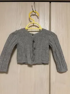 【GAP】グレー リブ編み カーディガン 12-18ヶ月