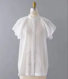 美品✨ BLAMINK シルク コットン ブラウス 半袖 パフスリーブ 白 M BLANC]半袖パフスリーブブラウス | KOBUNSHA SELECT SHOP | [BLANC