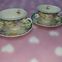 フルーツ柄カップ＆ソーサーセット