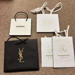 CHANEL DIOR YSL HUGONIST ショップ袋 5点セット