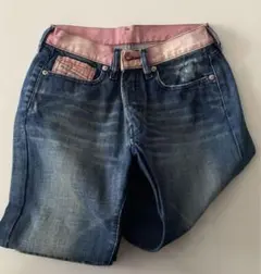 DIESEL ピンクウエストストレートジーンズ