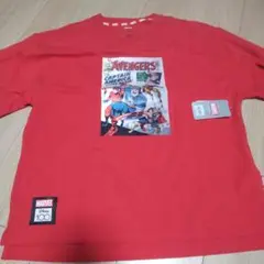 ディズニー アベンジャーズ コミックデザイン Tシャツ 赤