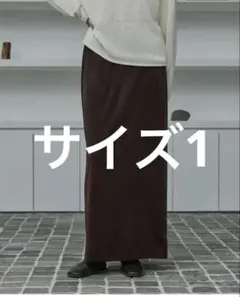 未使用品】crewre クルーレ ストレッチベロアスカート ブラウン サイズ