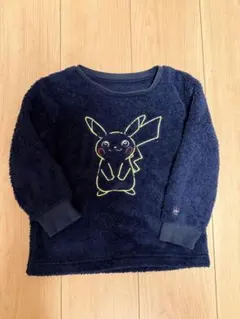 UNIQLO 110cm ピカチュウ刺繍ネイビーパジャマ 上のみ