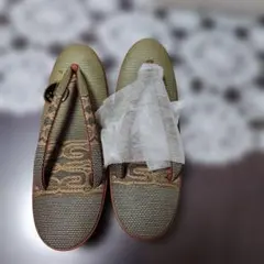 伊勢丹伝統的な草履 ベージュと茶色のコンビ