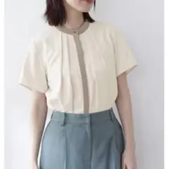 N.Natural Beauty Basic ★ バイカラーブラウス
