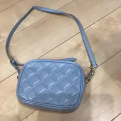 水色 キルティング ショルダーバッグ