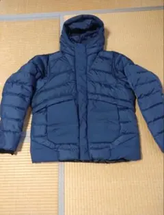 OAKLEYネイビー フード付き ダウンジャケット