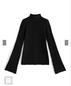 GRL モックネックフレアスリーブリブニットトップス[k9209d]