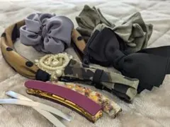 【９点セット】カチューシャ、ヘアクリップ等