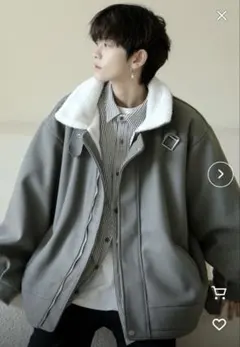 【neos】ビッグシルエット 裏ボア バルーンスリーブ コート ジャケット