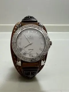 SAAD(サード)SAPPHIRE/クォーツ腕時計/アナログ/レザー SAAD(サード) / クォーツ腕時計/アナログ/レザー/ブラック