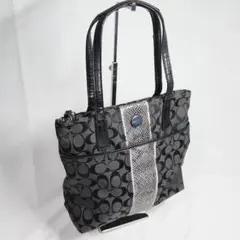 COACH コーチ シグネチャー パイソンライン トートバッグ F25706