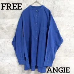 ANGIE バンドカラー 長袖シャツ ブルー FREE 297のサムネイル