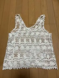 ナイスクラップ レースタンクトップ ホワイト