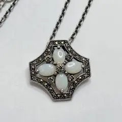 ヴィンテージ オパール×4 シルバー925 ネックレス