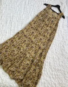 【UNITED ARROWS】花柄マキシ丈　ノースリーブワンピース　インド製