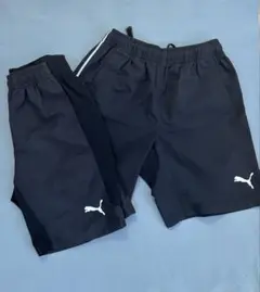 PUMA 黒 ハーフパンツ 2枚セット