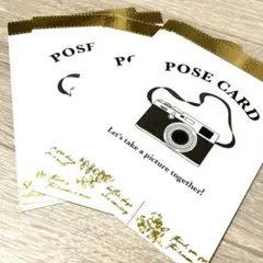 フォトラウンド ポーズカード 披露宴 結婚式 ゴールド