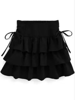 インパン裏地付きリボンティアードミニスカート[ta206]