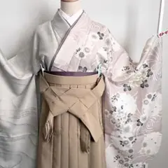 特価[ピンク×グレー]袴セット　Mサイズ 卒業式