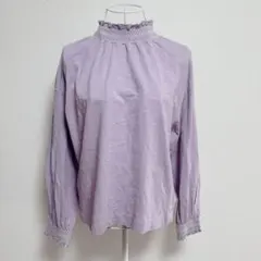 ルコリ・F 長袖ハイネックTシャツ シャーリング加工 ギャザーのサムネイル