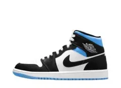 AIR JORDAN 1 MID ブラック ユニバーシティブルー