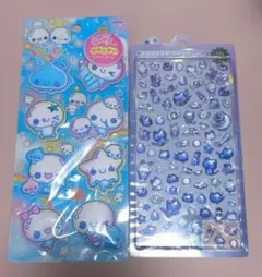 ボンボンドロップシール よるねこ＆ぷくぷくあわわちゃん　２種セット