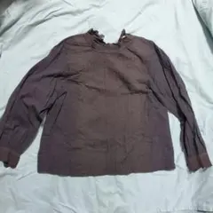 サマンサモスモス　ダークブラウン レース装飾 長袖シャツ