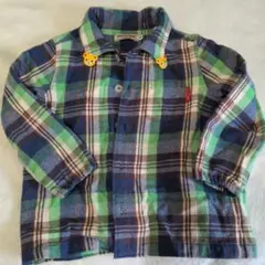 ミキハウス 長袖シャツ 90サイズ チェック柄