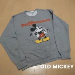 Disney ディズニー オールド ミッキーマウス スウェット グレー S
