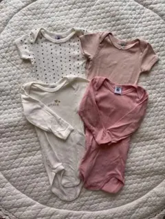 PETIT BATEAU プチバトー　半袖、長袖ロンパース 4枚セット　81cm
