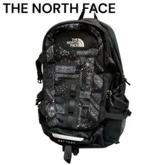 新品　ノースフェイス ホットショット バンダナ柄 リュック ペイズリー 黒