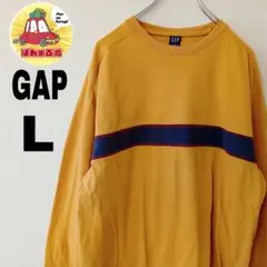 USA古着 OLDGAP ロンT ロングTシャツ　Lイエロー