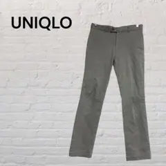 UNIQLO ユニクロ　チノパン　グレージュ スラックス 綿混 ストレッチ