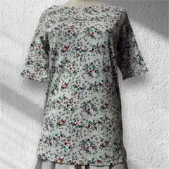 【希少】 ÉPICE DESIGN コラボ グレー系 花柄 半袖T 希少アイテム