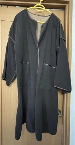 ノーカラー コート