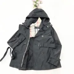 BURBERRY*バーバリーロンドン　フード付きジャケット　ノバチェック　黒