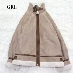 グレイル スエードXボアムートンジャケット フェイクレザー ラフ カジュアル