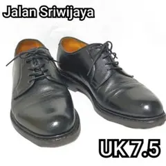 ✨Jalan Sriwijaya 98348シボ革外羽根プレーントゥ UK7.5