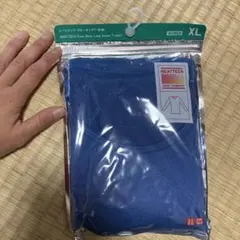 HEATTECH クルーネック長袖Tシャツ XL 青