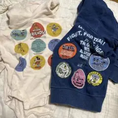 ミッキーマウス　スヌーピー パーカー　80cm 子ども服