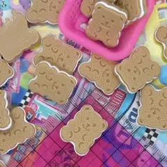 1個 ¥24 ❤️ デコパーツ クリームサンドクッキー 熊さん