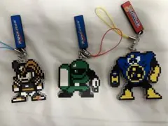 ロックマン ドットストラップコレクション 3種 ラバーストラップ